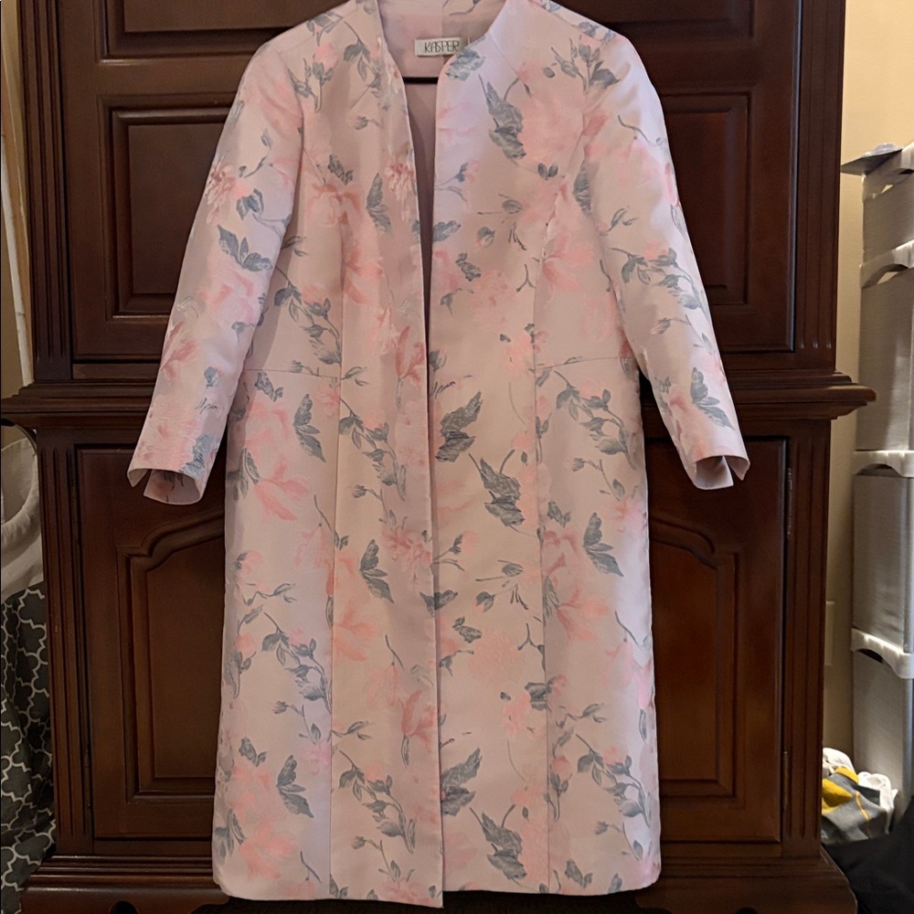 Kasper Pink and Gray Floral Jacket - Picture 2 of 4
